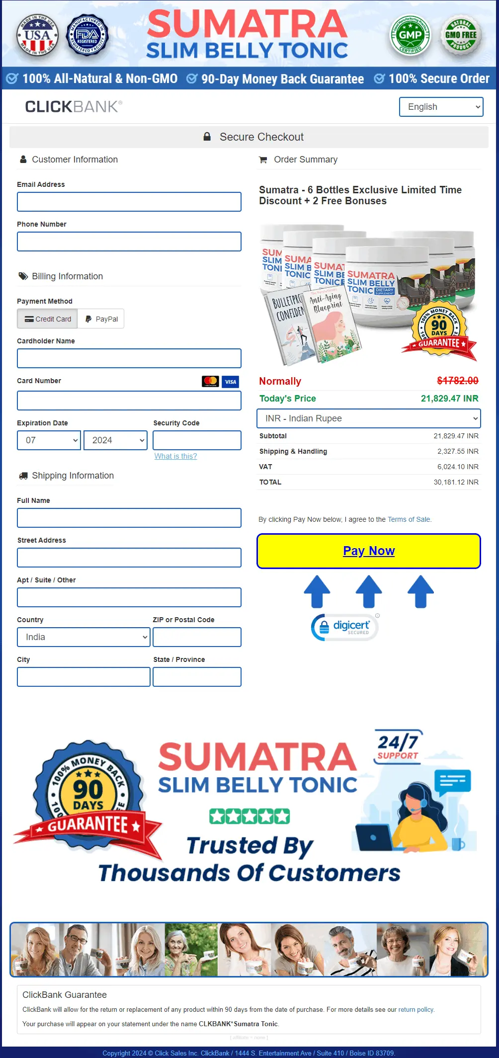 Sumatra Slim Belly Tonic Order Form